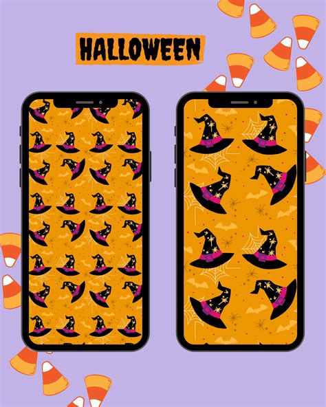 Witch Hat Halloween Wallpapers Halloween Phone Wallpaper - Etsy