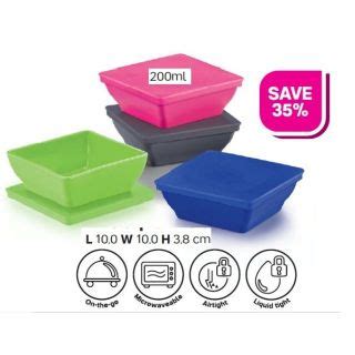 TUPPERWARE Zen Square Small 200ml 1 Shopee Malaysia