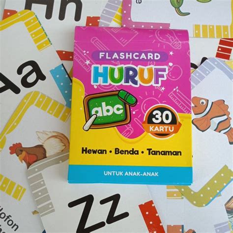 Jual Flash Card Abjad Huruf Angka Kartu Belajar Kartu Membaca Kartu