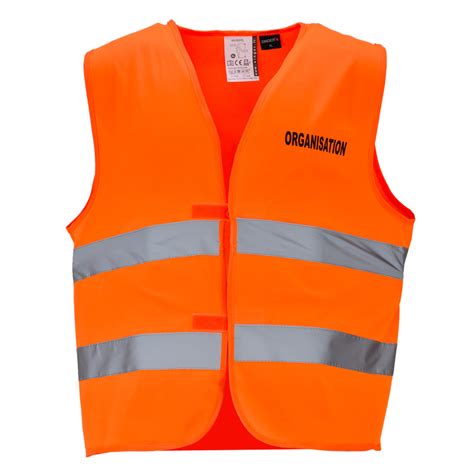 Gilet de travail fluo personnalisé Organisation Gilets de sécurité