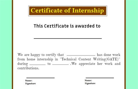 Internship certificate template free word templates – Artofit