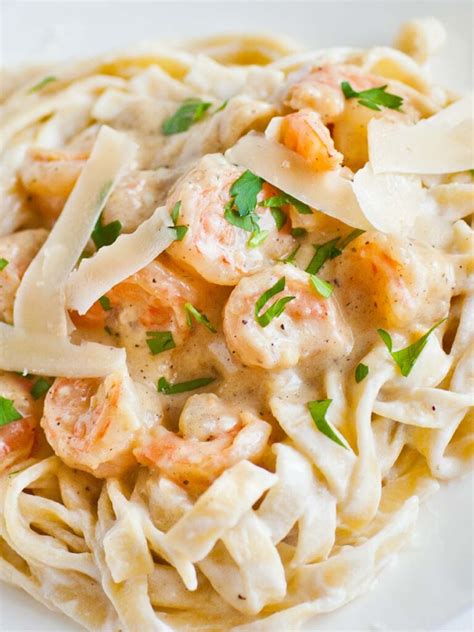 Skinny Shrimp Fettuccine Alfredo Video Tatyanas Everyday Food