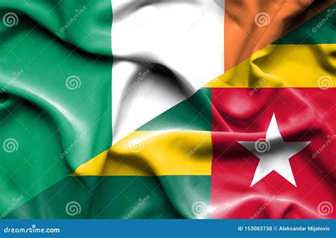 Bandera Que Agita De Togo Y De Irlanda Stock de ilustración