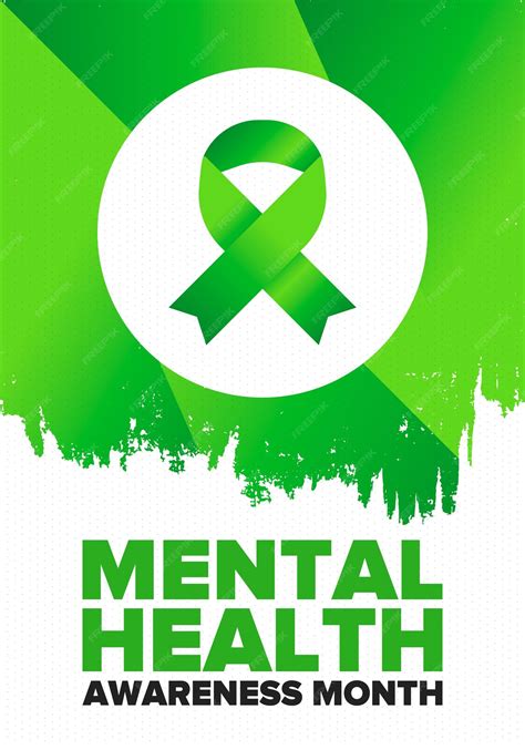 Premium Vector Mental Health Awareness Month Raising Awareness Of