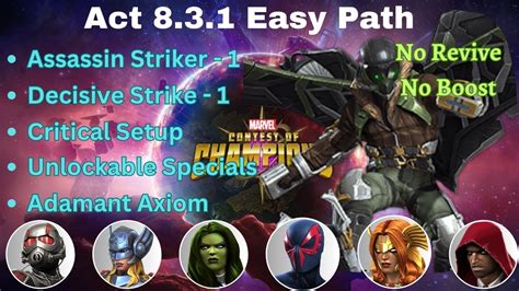 Mcoc Act 831 Easy Path For Completion Vulture Boss Youtube