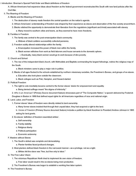 Chapter 15 Summary - Give Me Liberty! - I. Introduction: Sherman’s