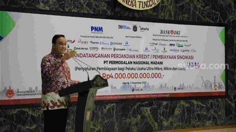 Bank DKI Pimpin Sindikasi Rp4 Triliun Anies 2 Juta Unit Usaha Bisa