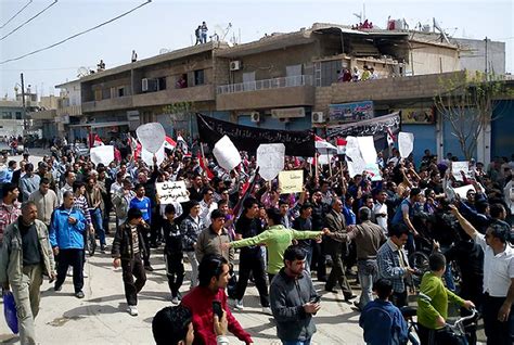 In Syria Thousands Protest Facing Violence Residents Say The New