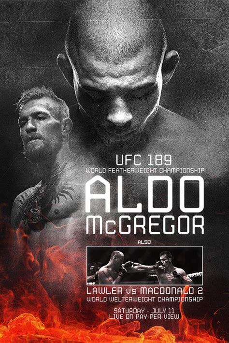 UFC 189 POSTER ALDO vs McGREGOR by Fincher7 on DeviantArt