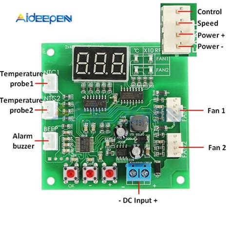 Wire Channel Pwm Fan Temperature Controller Pc Fan Motor Speed