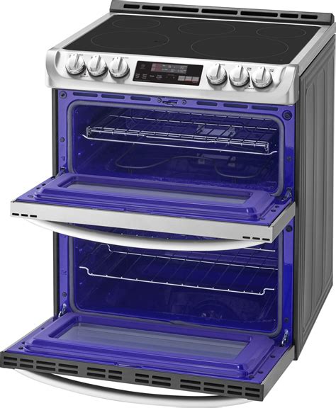 Lg Lte4815st 30 Inch Slide In Electric Smart Range With 5 Element Burners Double Oven 73 Cu