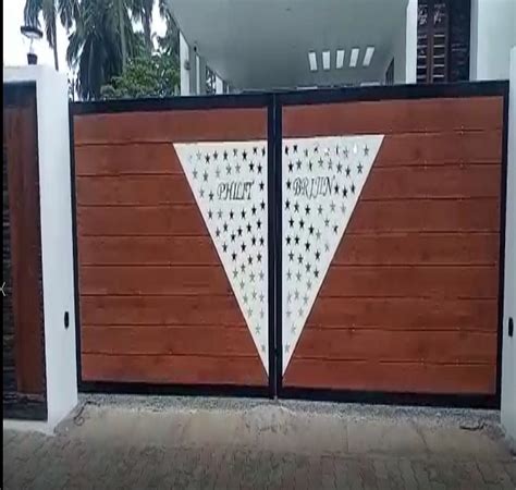 Stainless Steel Modern Fully Automatictwo Side Swing Gates For Home At