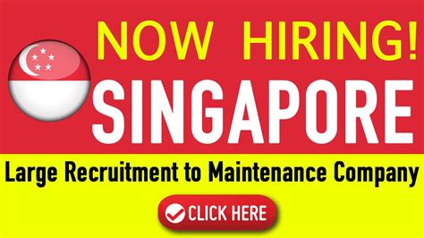 Singapore Job Recruitment 2020 Maintenance Company In Singapore Youtube