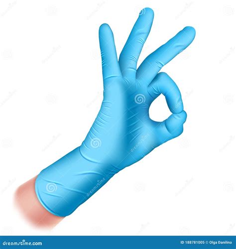 Rubber Glove Ok Stock Vector Illustration Of Cleaning