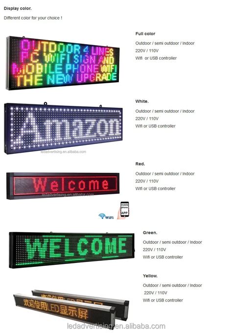 Outdoor Rgb P10 Led Message Sign P10 Led Scrolling Display Board Screen