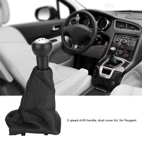 Drfeify Pommeau Levier De Vitess 5 Vitesses Soufflet Pour PEUGEOT 207