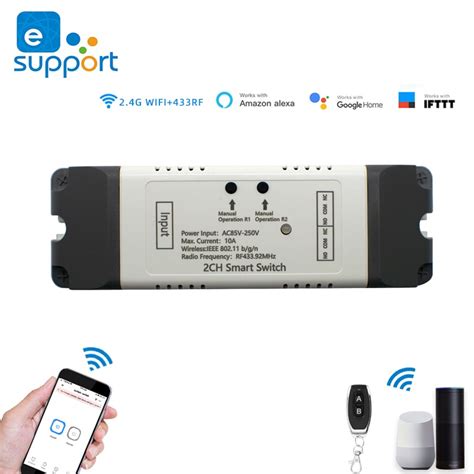 Jual Preorder Ewelink Smart Switch 2 Channel Wifi Relay Rolling Door