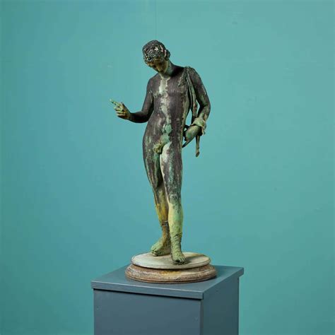 Antique Bronze Statue of Narcissus For Sale at 1stDibs | narcissus god, aged bronze statue