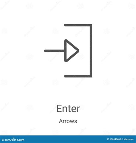 Enter Icon Vector From Arrows Collection Thin Line Enter Outline Icon