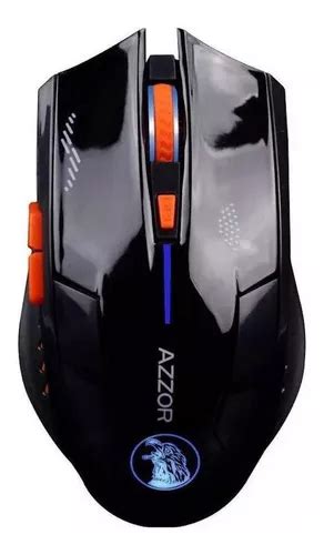 Mouse Para Jogo Sem Fio Recarregável Azzor Wireless Preto