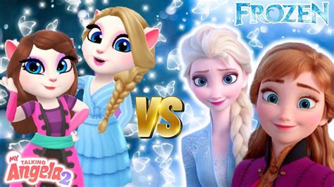 My Talking Angela 2 ELSA And ANNA Of Frozen Queen Film New Sister