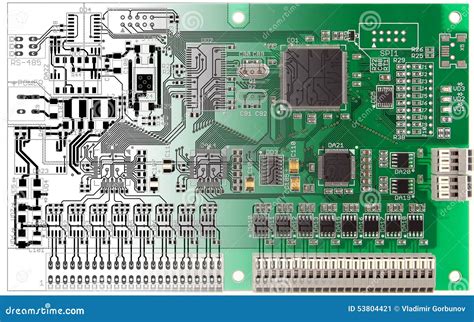 Printed Circuit Board and Its Computer Design Stock Illustration ...