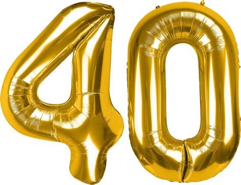 40 Inch Gold 4 0 Number Balloons Giant Jumbo Number 40 Foil