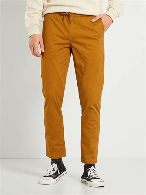 Pantal N Chino Slim Corte Jogger Kaki Kiabi