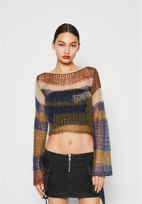 Jaded London Backless Jumper Strickpullover Multicoloured