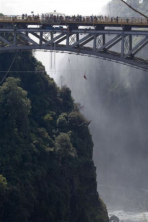 Bungee jumping over Victoria Falls. | Bungee jumping, Victoria falls ...