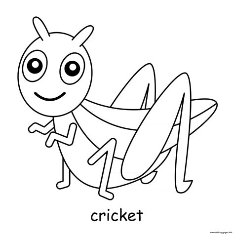 Cricket Coloring page Printable