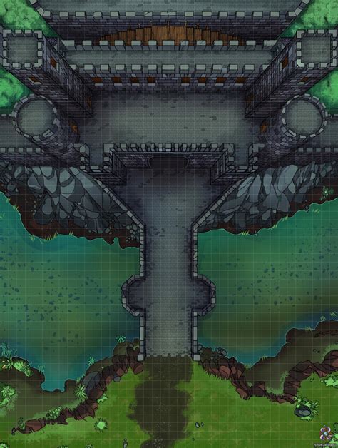 Oc Art Castle Entrance Battle Map 40x53 Rdnd