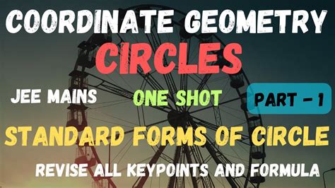 Circles Coordinate Geometry MATHS JEE Mains Jee Jee2024 Iit