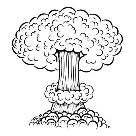 Premium Vector | Illustration of atomic bomb explosion in comic style ...