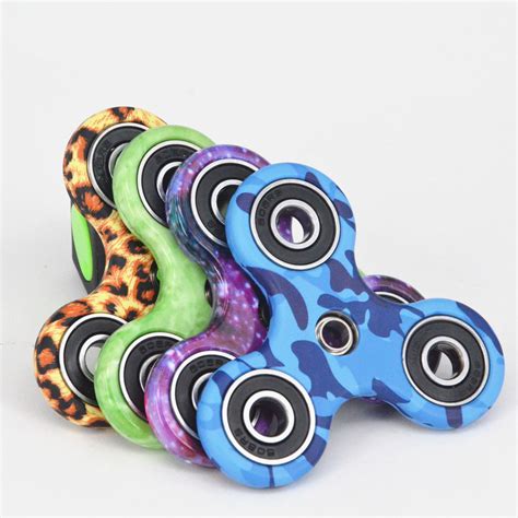 Custom Fidget Spinner Hand Toy Rainbow Color Leaves Hand Spinner