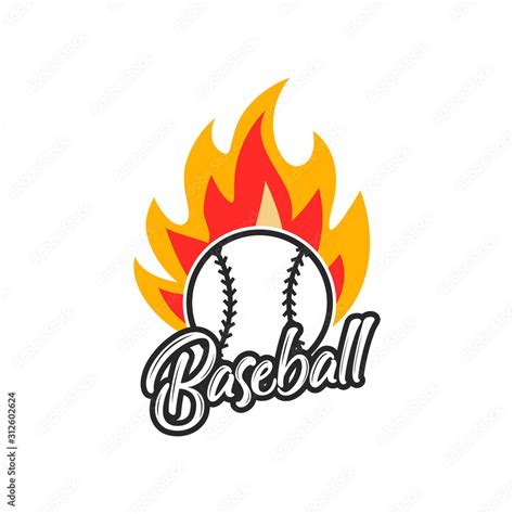 baseball logo design vector template stock vector adobe stock