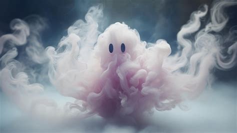 Premium Ai Image A Ghostly Figure Floating In A Haze Of Smoke