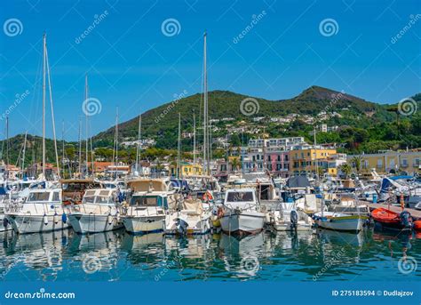 Ischia Italy May Boats Mooring At Casamicciola Terme