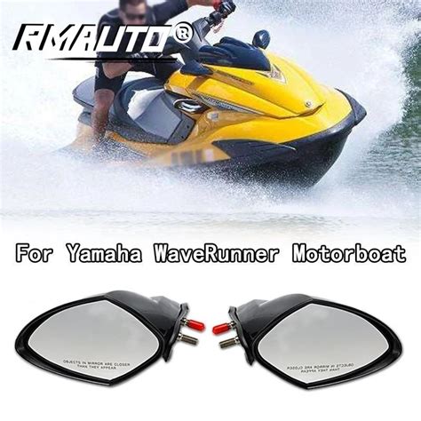 1 Pair Motorboat Rearview Mirror Jet Ski Mirror For Yamaha Pwc Waverunner 2005 2009 Vx110 Deluxe