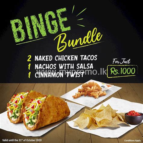 Binge Bundle From Taco Bell Get 2 Naked Chicken Tacos 1 Nachos 1