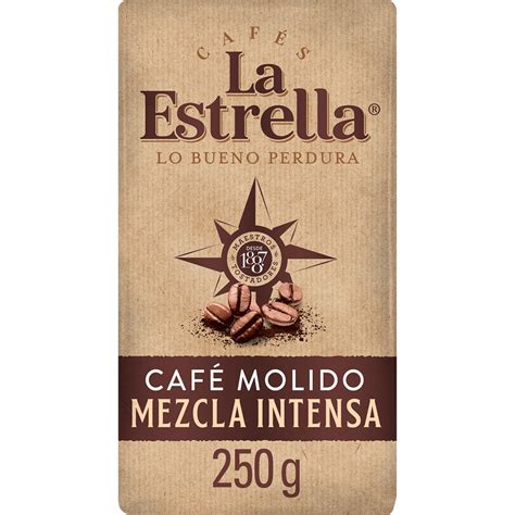 Café molido mezcla intensa paquete 250 g LA ESTRELLA Supermercado