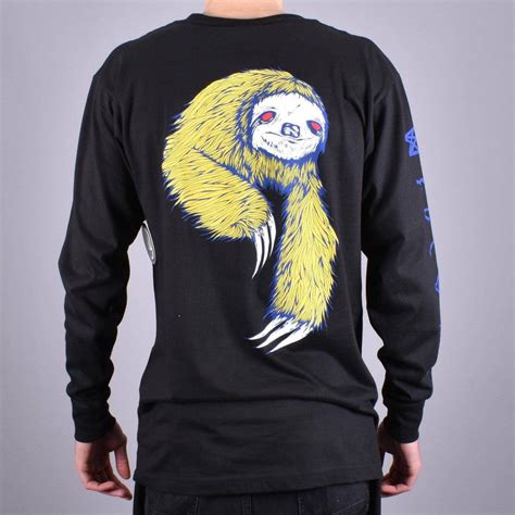 Welcome Skateboards Sloth Longsleeve T Shirt Black Skate Clothing From Native Skate Store Uk