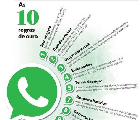 As 10 Regras De Ouro Do Whatsapp Regra De Ouro Chateada Mensagens