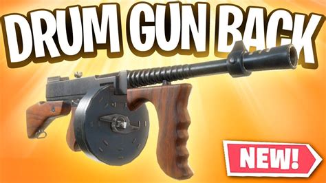 New Drum Gun Returning To Fortnite Drum Gun Coming Back To Fortnite Season 8 Drum Gun