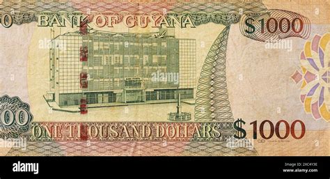 One Thousand Guyanese Dollars Bank Denominations Note Is National