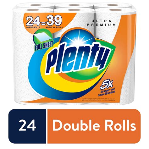 Plenty Ultra Premium Paper Towels XL Rolls Super Absorbent Strong