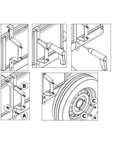 Support De Roue De Secours Lat Ral Entraxe Support De Roue