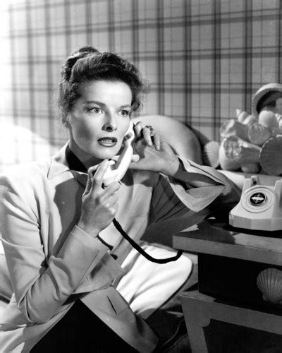 Katharine Hepburn 1930s Pose Holding Telephone By Bedside 8x10 Inch Photo The Movie Store