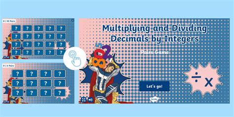 Free Multiplying And Dividing Decimals Maths Game Ks Revision