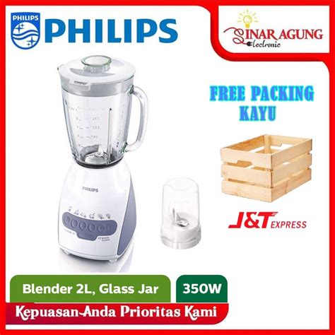 Jual COD BLENDER PHILIPS 2 IN 1 HR 2116 HR2116 2 LITER KACA